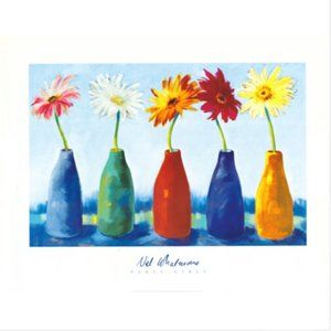 Party Girls Large Oversize Colorful Giclee' Print by Nel Whatmore